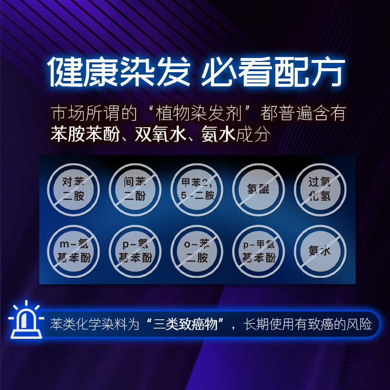 自然村染发液 发明专利打造 黑色染发剂植物 遮白发 染发剂膏  齐耳发用 一盒装