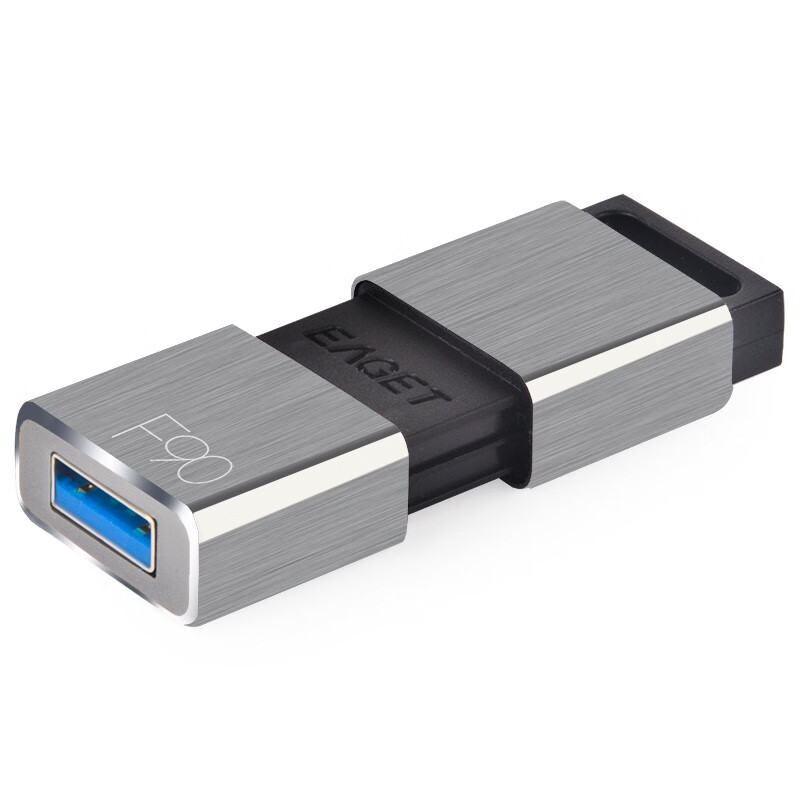 忆捷（EAGET）F90 U盘 USB3.0高速金属推拉式车载商务优盘 防尘 防水 防震 128GB