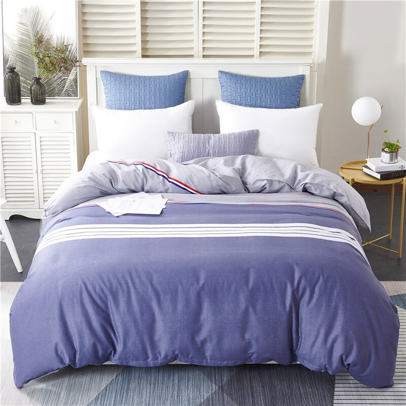 顾盼家纺 全棉被套斜纹印花纯棉双人被罩 青春活力 1.6米x2.