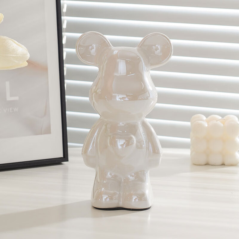 圣铜一师一傅轻奢暴力熊办公室摆件客厅玄关电视柜酒柜创意陶瓷家居