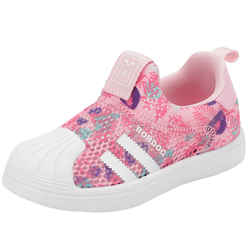 巴布豆童鞋女童网鞋2023夏季新款，长尾关键词：舒适性强镂空运动鞋