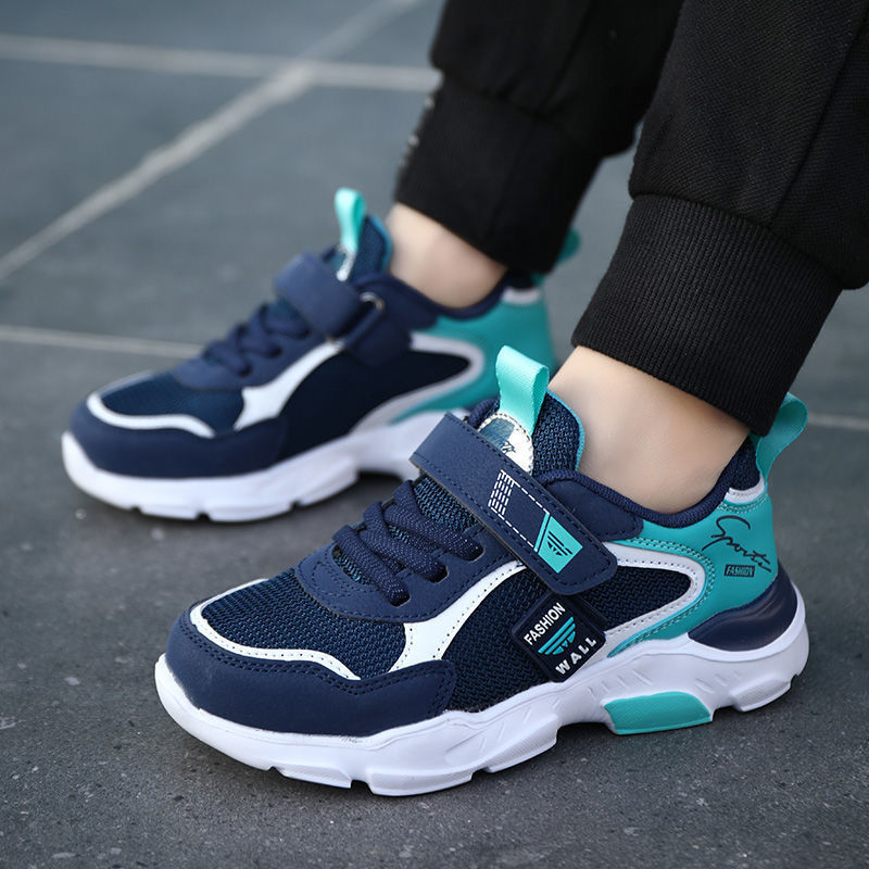 童鞋男童鞋子春秋网面透气小学生鞋子小男孩中大童儿童防滑运动鞋