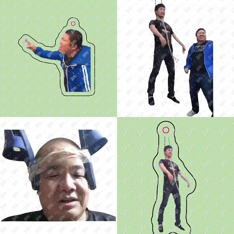 霜鸡挂件唐老鸭周边亚克力钥匙扣定制整活抽象图案搞笑情侣 霜鸡发4件