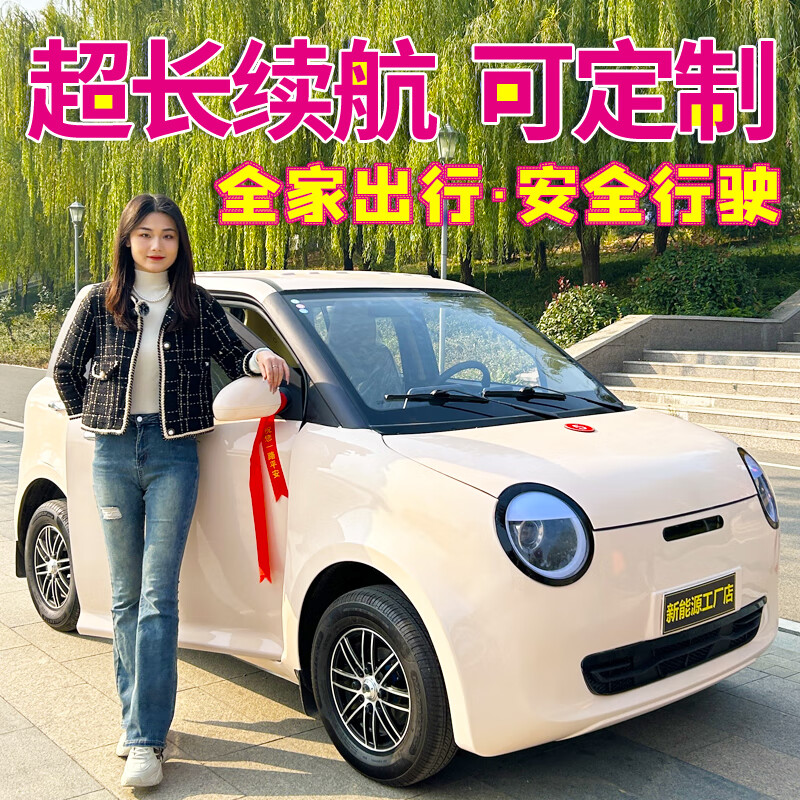 邁迪純新款四輪車電動(dòng)車成人家用女士代步帶篷車 油電兩用老年代步電動(dòng)車?yán)先舜嚼项^樂 新能源電動(dòng)汽車 尊貴款(僅電池)