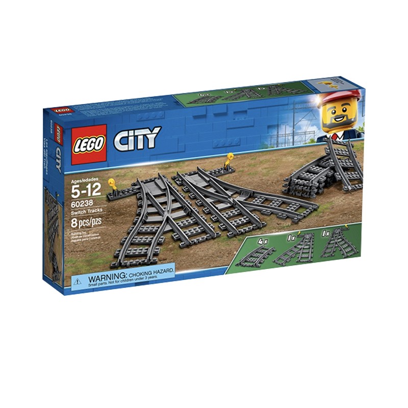 乐高(lego)lego乐高 60238 城市系列 火车开关轨道 2019新款 60238