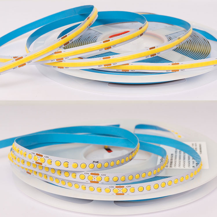 三雄极光led灯带24v银河低压cob软灯条家用自粘裸板展柜线形灯槽 8W COB【10米】320灯 24V 宽5mm 3000K暖黄
