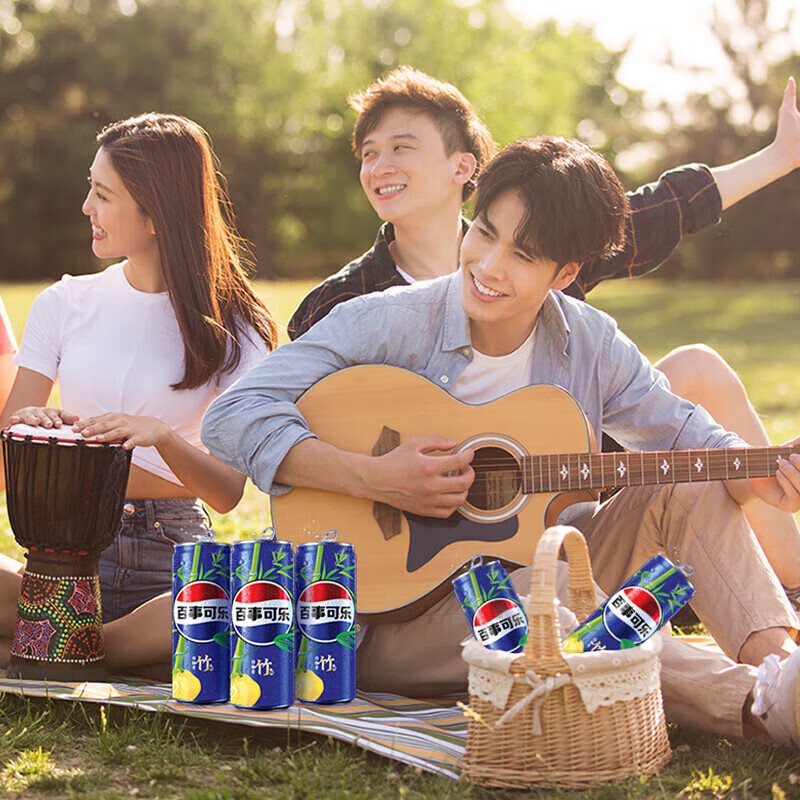 百事（PEPSI）太汽系列 白柚青竹味 汽水 碳酸饮料 细长罐 330m 太汽系列 白柚青竹味 330ml*12