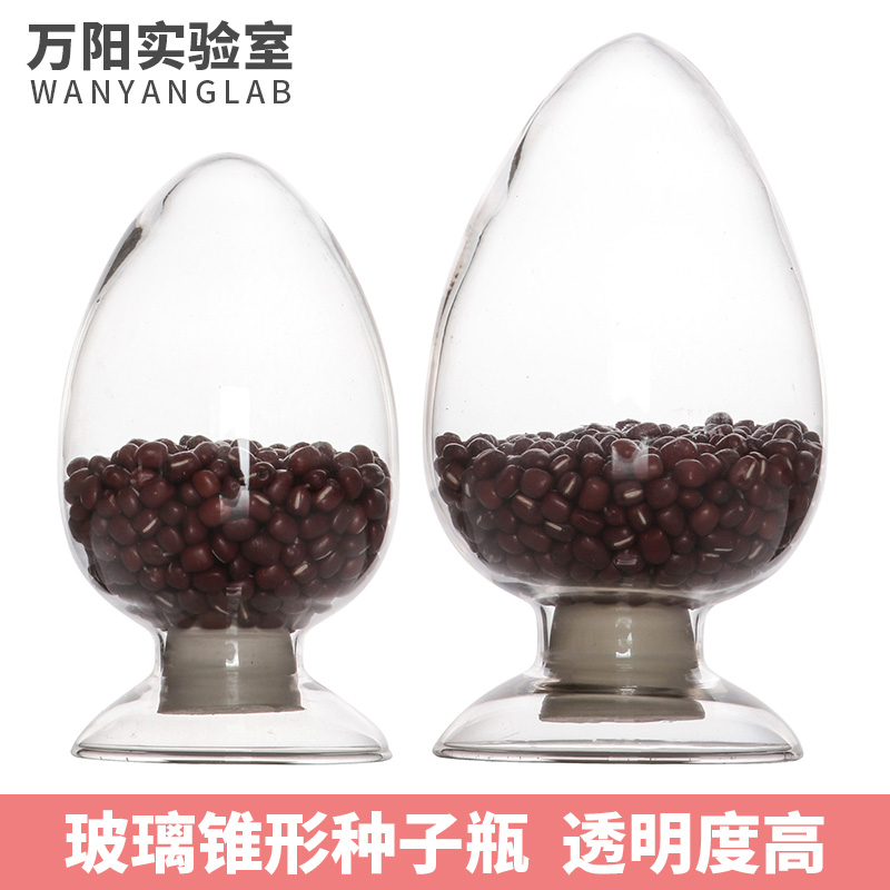 成阳 【万阳实验室】玻璃种子瓶晶体固体粉末锥形瓶高透明样品瓶含