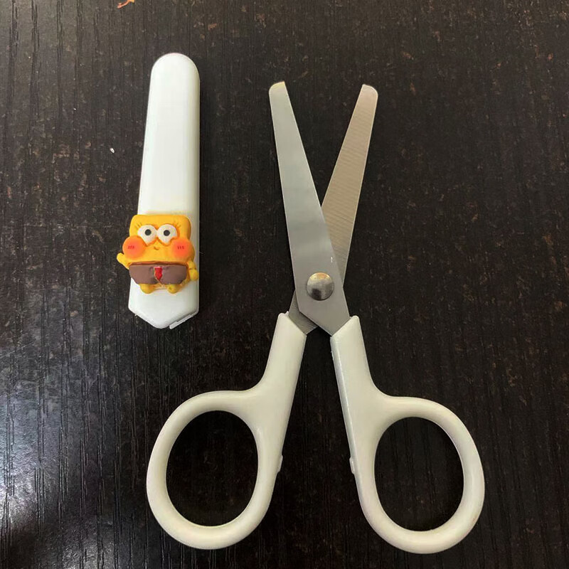 裁剪美工儿童剪纸迷你小剪卡通可爱创意剪办公家用剪 海绵宝宝剪一把