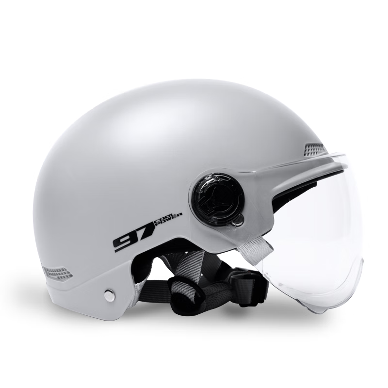 绿源（Luyuan）电动车自行车头盔 3C认证 四季通用 哑光灰【带护耳】