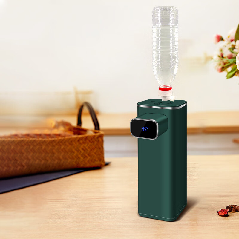 睿创兰特即热式饮水机 便携式烧水壶 台式桌面小型饮水机家用便携式速热饮水机旅行口袋电热桶装矿泉水壶 复古绿即热型 即热型