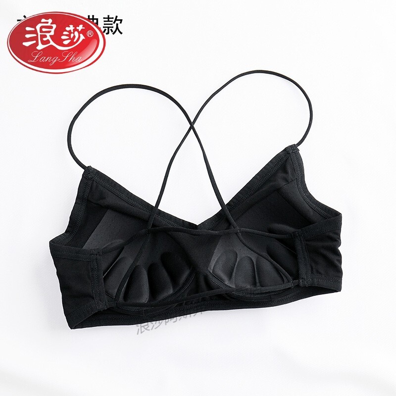 浪莎(langsha)新品后背交叉带美背一体式文胸裹胸抹胸女网红防走光