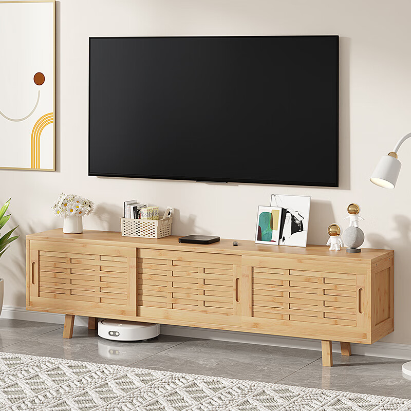 竹艺佳(zhuyijia) 电视柜轻奢地柜客厅储物柜新款组合收纳墙柜卧室