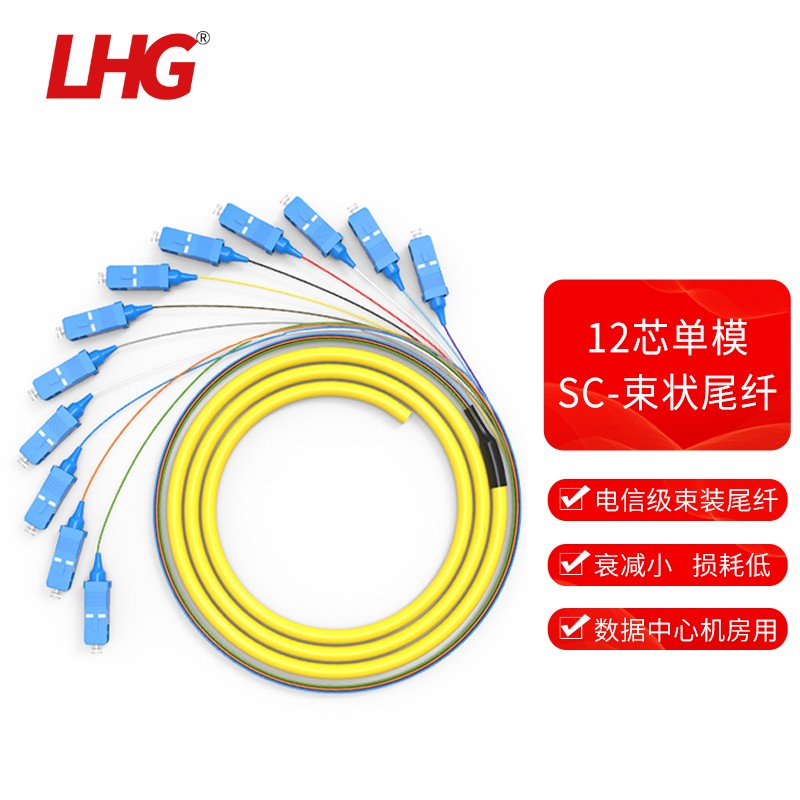 12芯束状尾纤单模sc接口1.