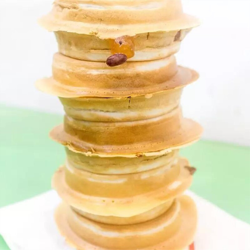 虎钢馋地方特产传统小吃零食手工古早味木糖醇车轮饼 抹茶味