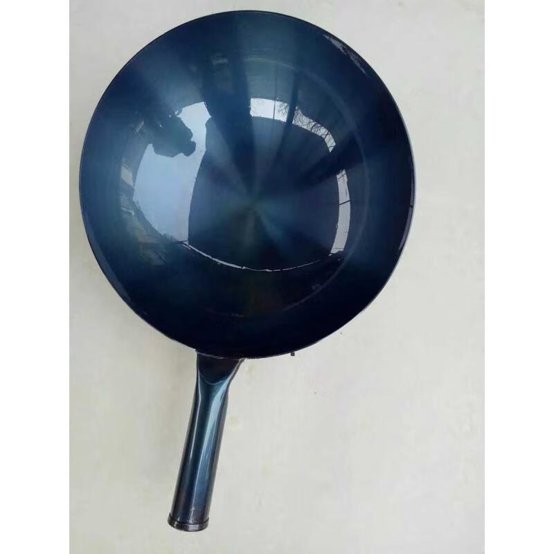 涂层不粘锅不锈少油烟老式圆底熟铁锅炒锅加厚健康补铁 30cm 铁柄12kg