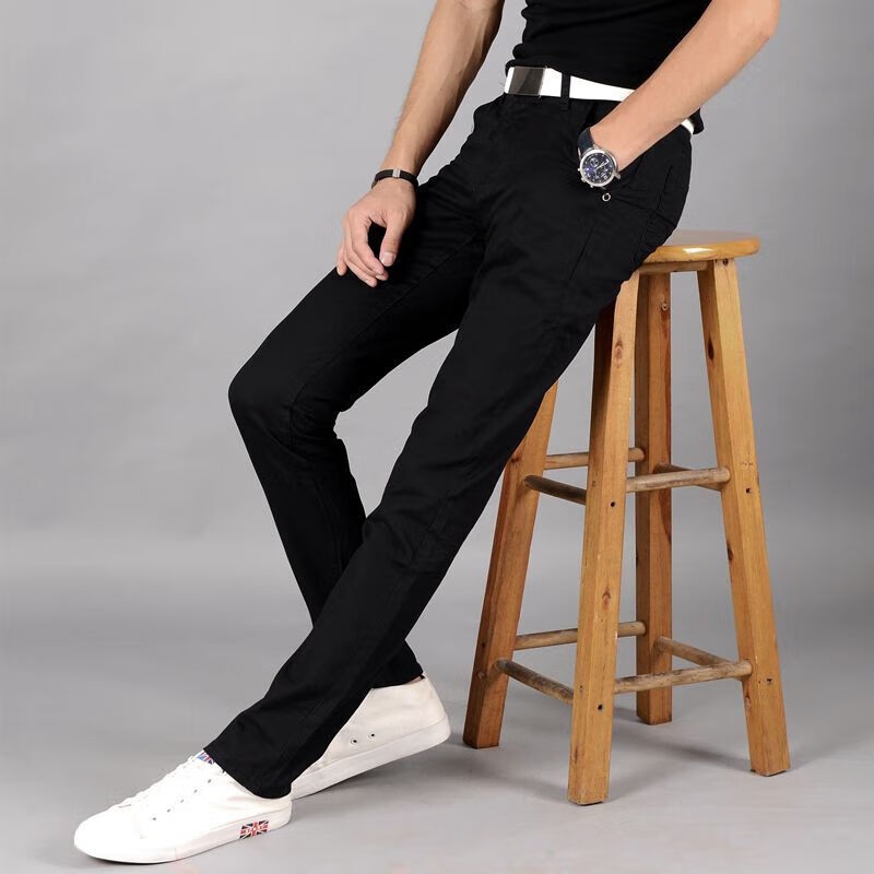 修身商务西裤男宽松黑色裤子男宽松长裤潮 006黑色好货 28码腰围2尺1