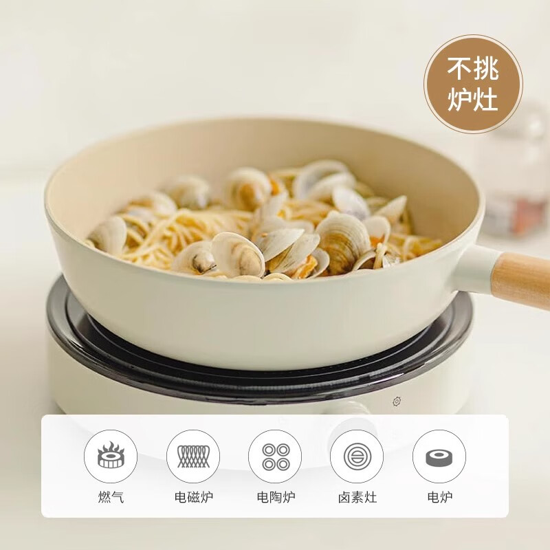 Neoflam平底锅煎锅家用不粘锅电磁炉燃气专用牛排锅多功能煎炒锅韩国进口 煎锅(赠硅胶漏铲) 24cm