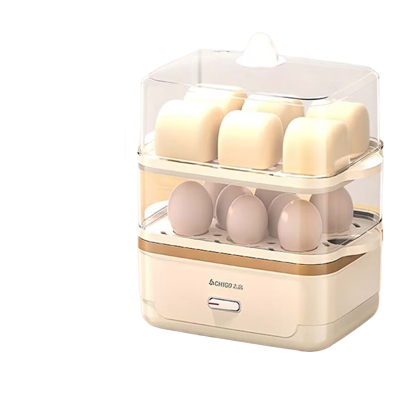 CHIGO 志高 煮蛋器蒸蛋器家用电蒸锅 防干烧 可煮16个蛋便捷式 米