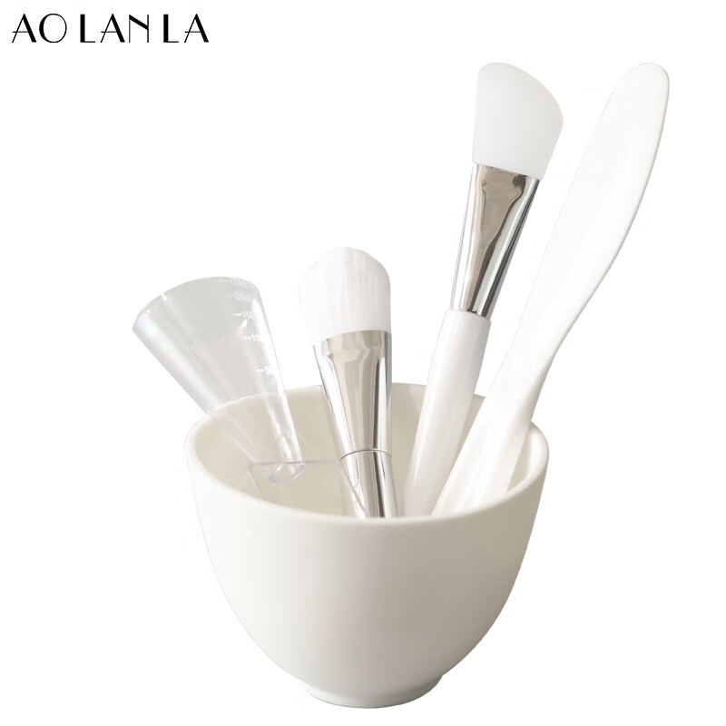 AOLANLA 美容硅胶面膜刷面膜碗套装调膜碗涂泥膜棒自制面膜和刷子家用敷面膜美妆工具