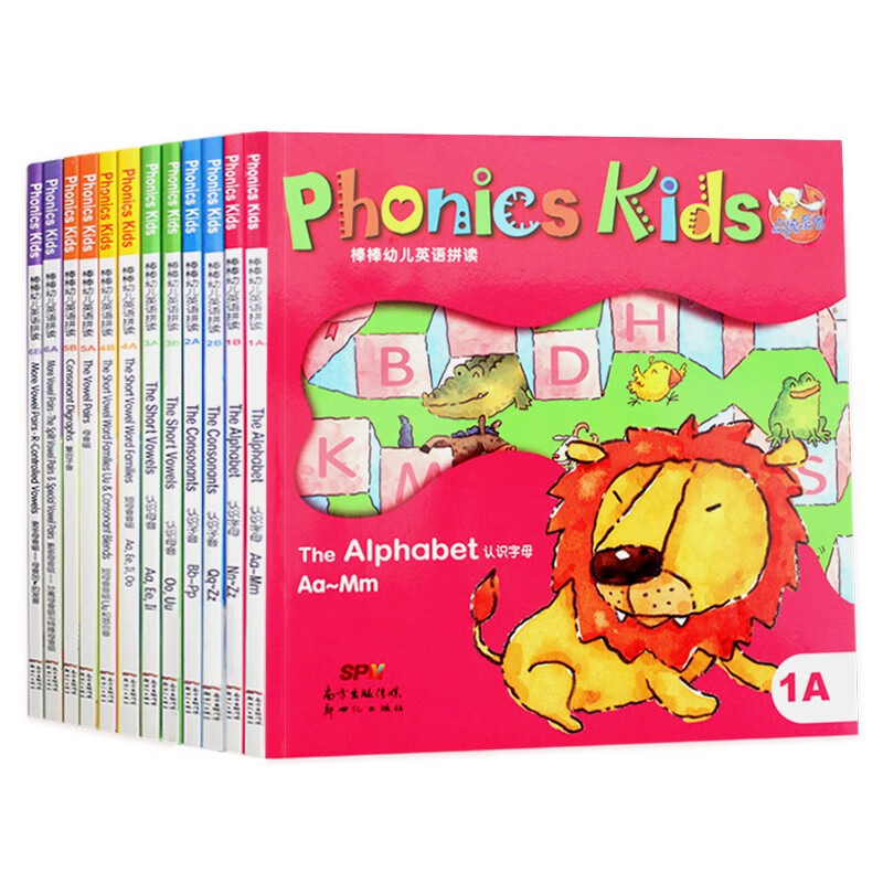 棒棒幼儿英语拼读Phonics kids（全12册） 英语自然拼读教材小考拉和小达人点读书不含点读笔