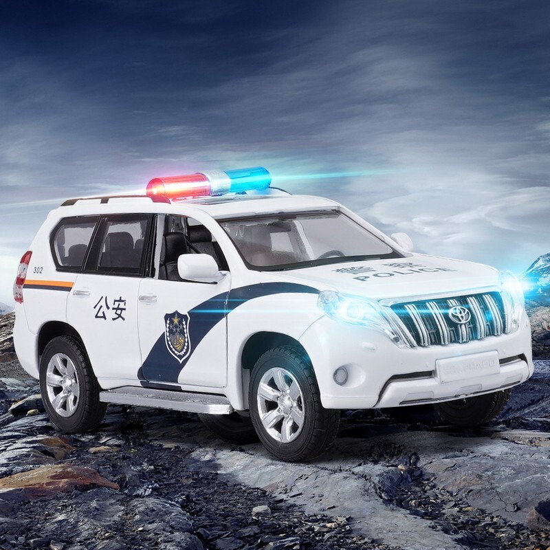 合金普拉多回力玩具车驰誉玩具丰田汽车模型小汽车警车
