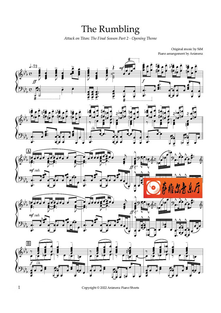 【电子版】现货速发 a叔原谱 地鸣 the rumbling 进击的巨人终季part2