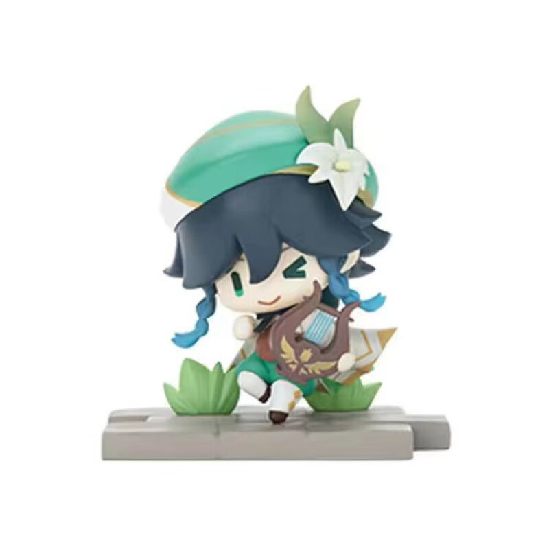 詙系列公仔盲盒蒙德篇战场英姿主题可莉迪卢克风神像手办 袋装款温迪