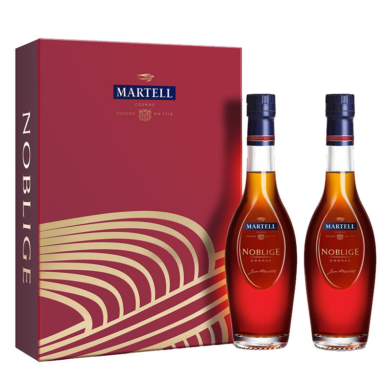 马爹利（Martell） 名士VSOP 干邑白兰地 洋酒 350ml*2瓶 礼盒装 中秋节送礼礼物