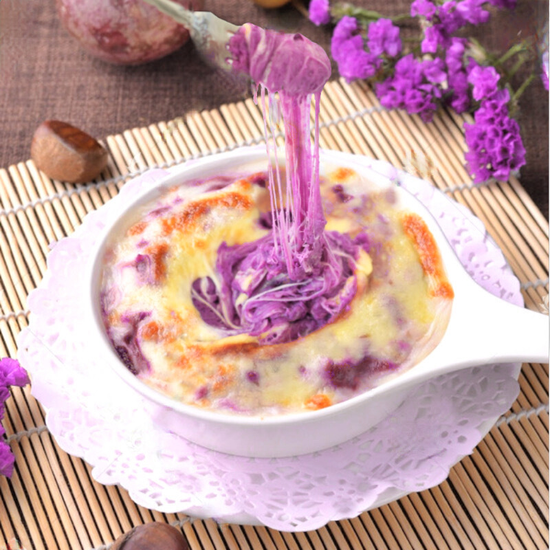 eoagx 网红早餐食品生酮零食奶酪烤红薯多种粗粮芝士焗薯泥 芝士焗