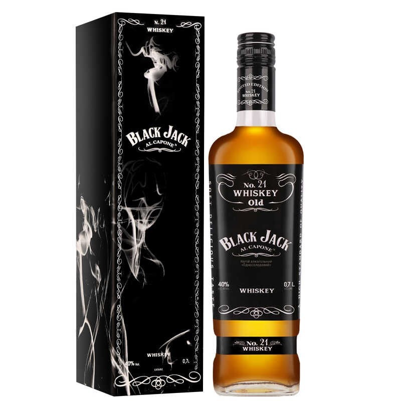 黑杰克BLACK JACK洋酒 乌克兰原瓶进口洋酒 调配型威士忌 700ml 单支礼盒装