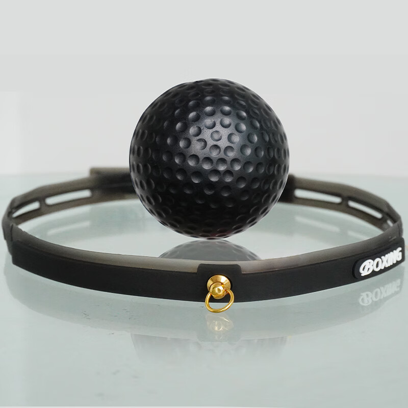 回弹躲避球反应球手袋头戴式拳击球反应 美式泰森球头带20克软球袋