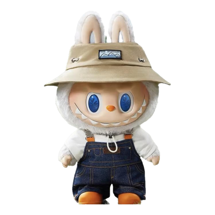 泡泡瑪特POPMART拉布布LABUBU Time to chill zimomo搪膠毛絨玩具公仔玩偶 labubu春天野在家（40cm）