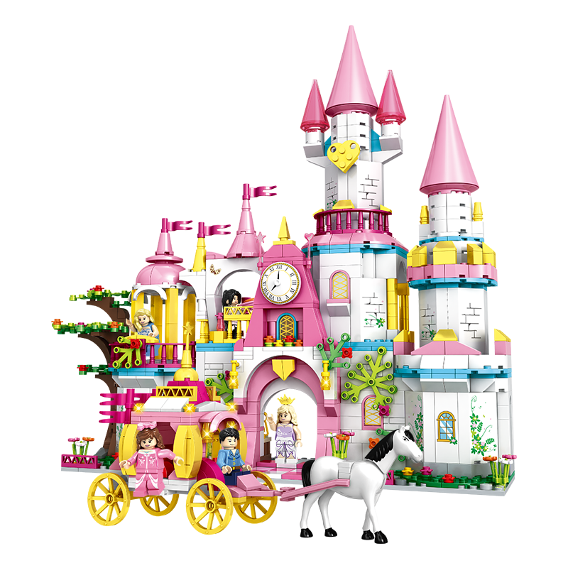 WOMA沃马：女孩公主玩具梦幻城堡拼装积木价格走势和评测|查询积木低价软件