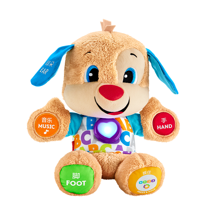 费雪(Fisher-Price) 五官学习毛绒玩具礼物婴幼儿玩具6-12-36个月宝宝玩具礼物-学习小伙伴毛绒皮皮狗GFN95怎么样,好用不?