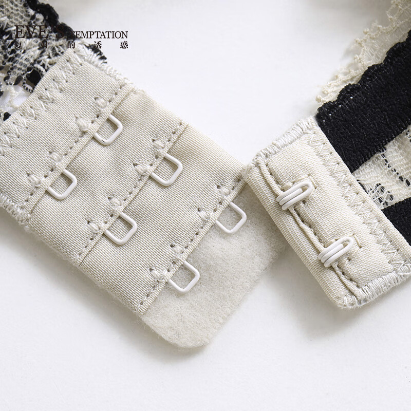 夏娃的诱惑馨香组女士女衣女套装内裤性感蕾丝文胸大胸显小上托防下垂胸罩 灰绿色 75C