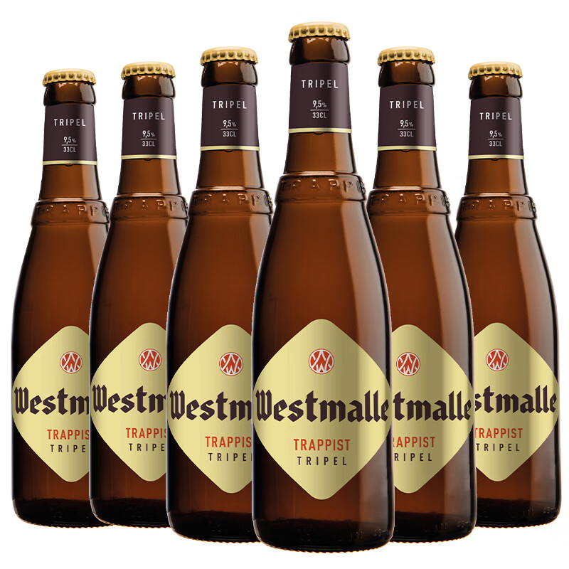 AW WESTMALLE茜麦尔三料啤酒 330ml*6瓶  修道院精酿 比利时进口京东自营