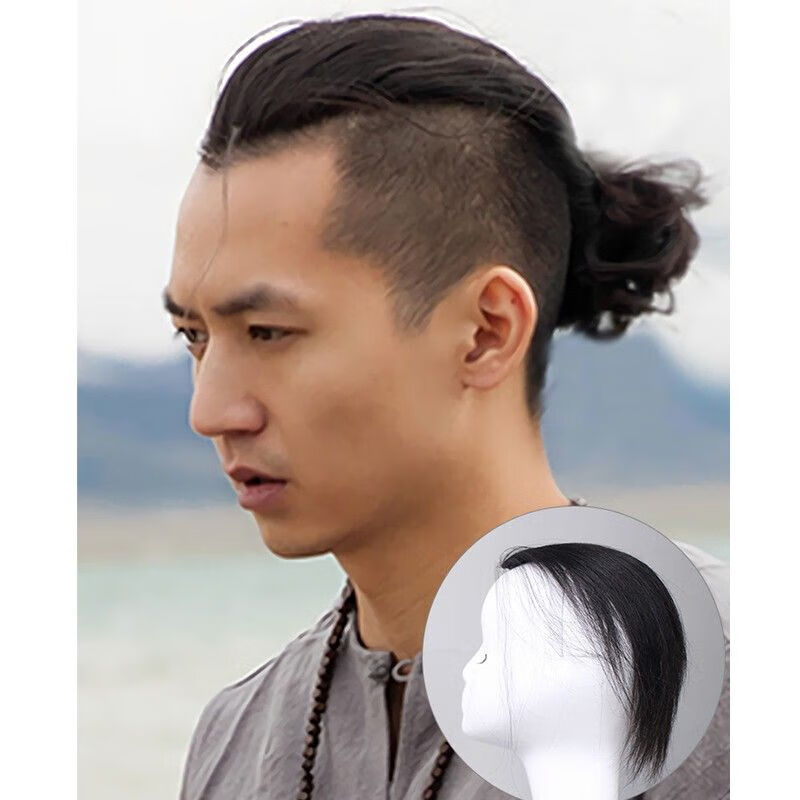 汇莺昕武士头假发男生丸子头男士假发饰品假发发包发髻逼真小辫子