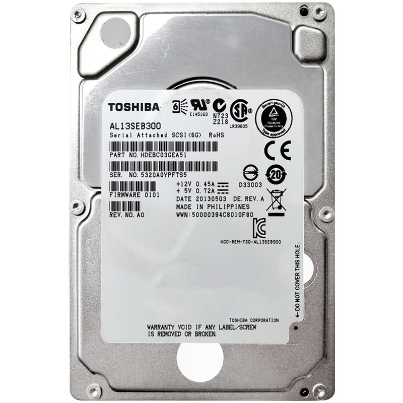 东芝（TOSHIBA） 企业级硬盘 2.5英寸 SAS接口 300GB (AL13SEB300)