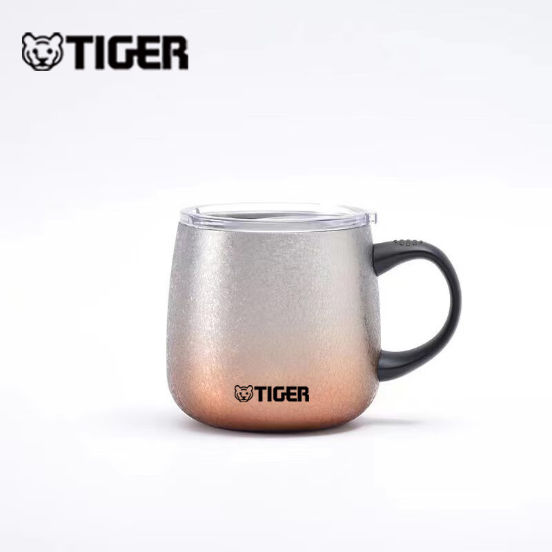 虎牌香港直郵TIGER大肚杯不銹鋼保溫杯男女帶手柄茶杯咖啡杯 檸檬黃