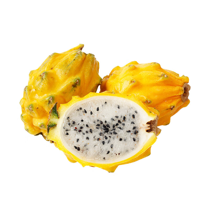 京鲜生 燕窝果麒麟果 黄皮白肉火龙果 4粒装 单果200g以上 新鲜水果