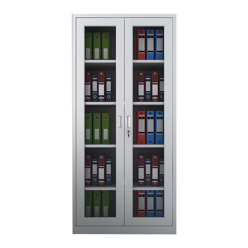 更新家具文件柜铁皮柜办公柜铁皮文件柜带锁档案柜不锈钢 钢制加厚保密柜通玻文件柜资料文件柜