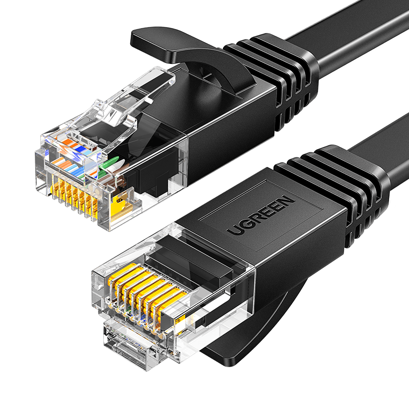 UGREEN 绿联 NW102 六类CAT6 千兆扁网线 15m 黑色