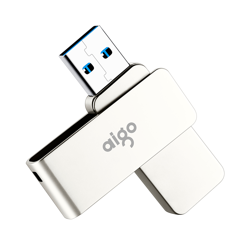 爱国者（aigo） USB3.0 U盘 U330金属旋转系列 银色 快速传输 读速120MB/S USB3.0金属旋转U盘【U330-32G】10031110930542