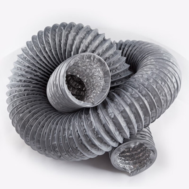 通风管道新风铝箔复合伸缩软管油烟机pvc排烟管1根 200mm*10m 2