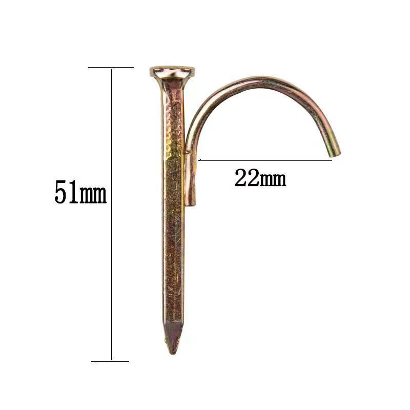 ppr水管钩钉方便固定钉加硬钢钉水泥管钉20pvc管卡入墙勾钉u型钉 4分