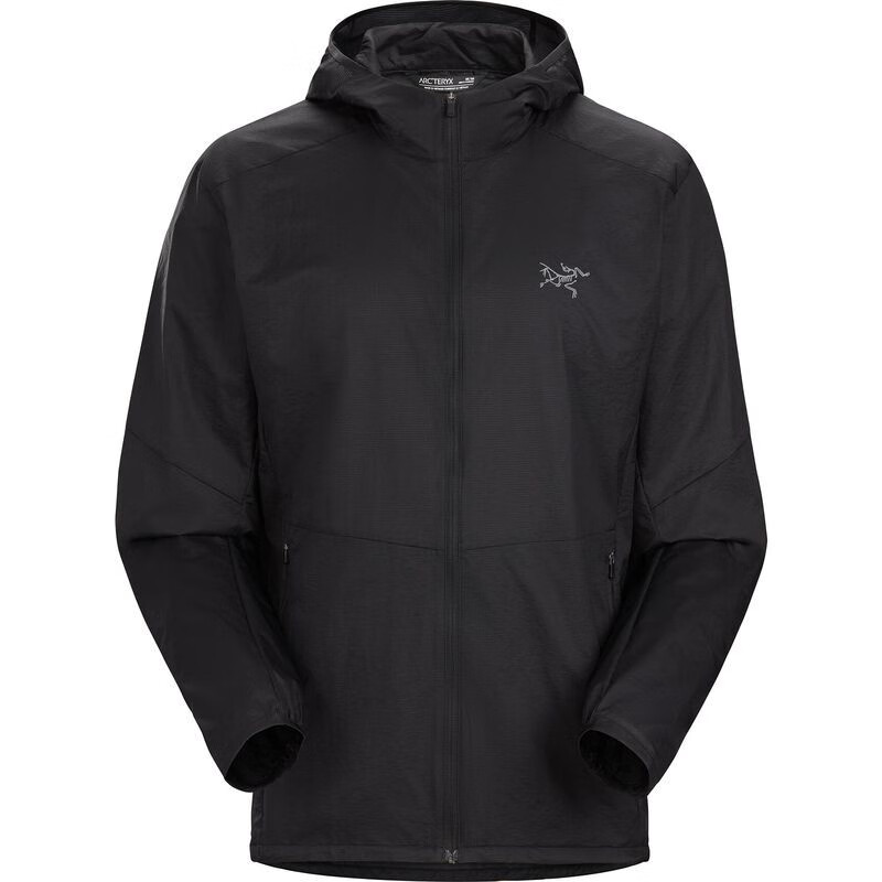 ARC'TERYX始祖鸟外套男Incendo Airshell Hoody超轻透气连帽衫夏季薄款跑步 Black黑色 L适合胸围109cm