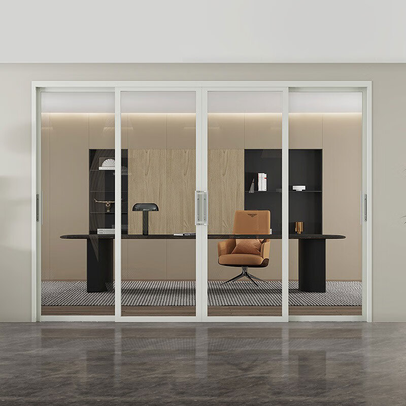 画间阳台钛镁铝合金重型推拉玻璃门客厅封窗滑动门厨房移门定制 二