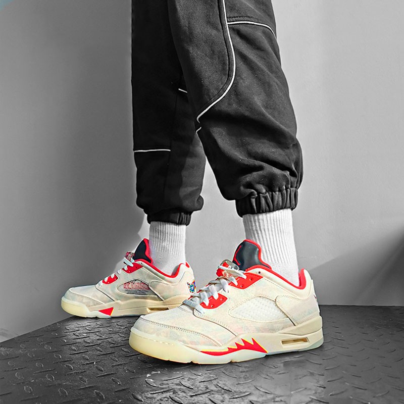 【潮】nike air jordan aj5耐克篮球鞋男女春季情侣款低帮轻便舒适