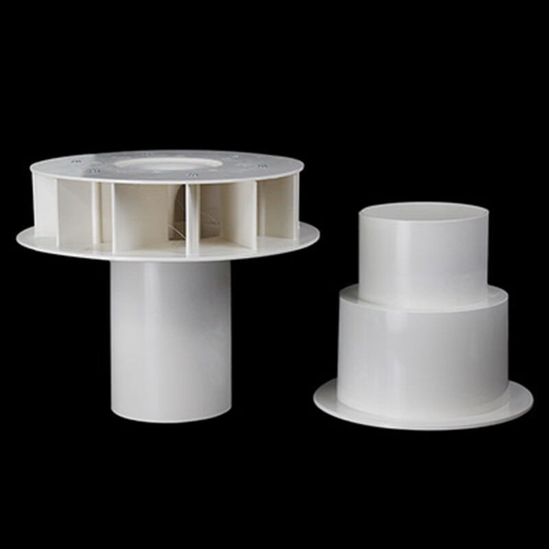 枭虎pvc排水管配件虹吸式雨水斗87型塑料重力dn110天台侧墙落水斗地漏